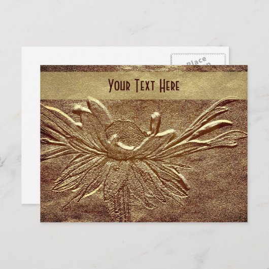 スカルプトデイジーフローラカスタマイズ可能はがき ポストカード (正面/裏面)
