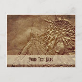 スカルプトバタフライ自然カスタマイズポストカード ポストカード (正面)