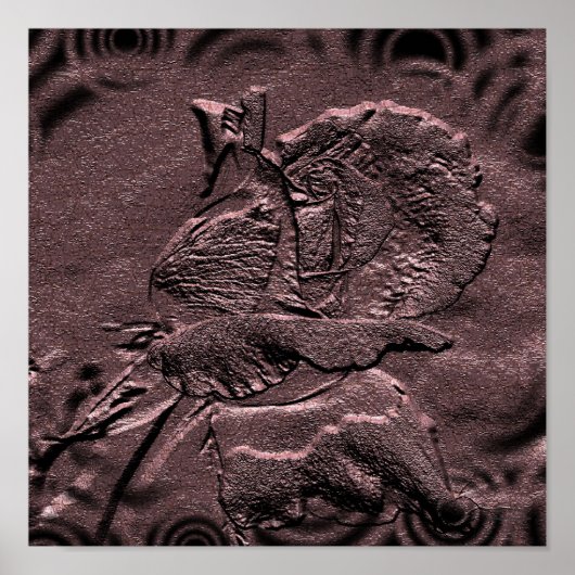 スカルプトローズブドフローラプリント ポスター (正面)