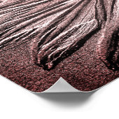 スカルプト効果ブラックアイドスーザンフラワーアート ポスター (角)