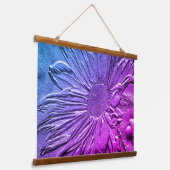 スカルプト効果ブラックアイドスーザンフラワーアート 吊り下げ型タペストリー (傾斜あり)