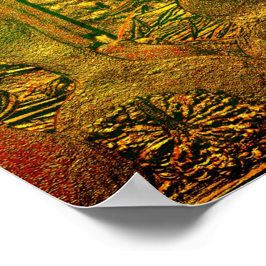 スカルプト秋グルズコーンクア自然アート ポスター (角)