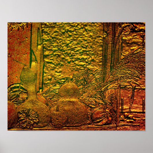 スカルプト秋グルズコーンクア自然アート ポスター (正面)