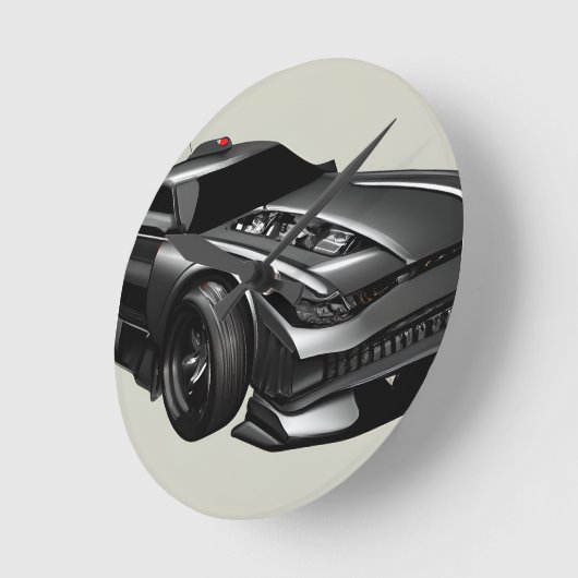 スカルプト速度:クラシック車の熱狂的な壁時計 ラウンド壁時計 (傾斜)