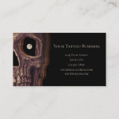 スカルヘッドおもしろいセピアブラウンブラックゴシック 名刺 (裏面)