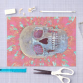 スカルヘッドゴシックアポップ・アートのートピンク抽象芸術 薄葉紙 (クラフト)