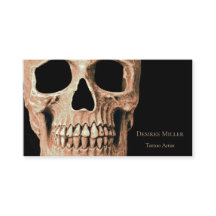 スカルヘッドゴシックタンブラウンブラックタトゥーショップ