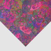 スカルヘッドゴシックネオンピカラフルンクパープルアート 薄葉紙 (詳細)