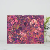 スカルヘッドゴシックヴィンテージスタイルピンクパープルアート (スタンド正面)