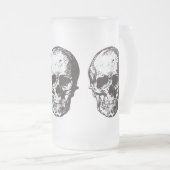 スカルヘッドマグカップ、スカルヘッドビールガラス、ビールガラス、 フロストグラスビールジョッキ (正面右)