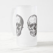 スカルヘッドマグカップ、スカルヘッドビールガラス、ビールガラス、 フロストグラスビールジョッキ (正面左)