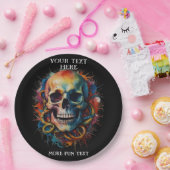 スカルヘ数々のッドの色絵を描付き ペーパープレート (パーティー)