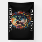 スカルヘ数々のッドの色絵を描付き 横断幕 (縦)