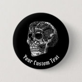 スカルボタン 缶バッジ (正面)