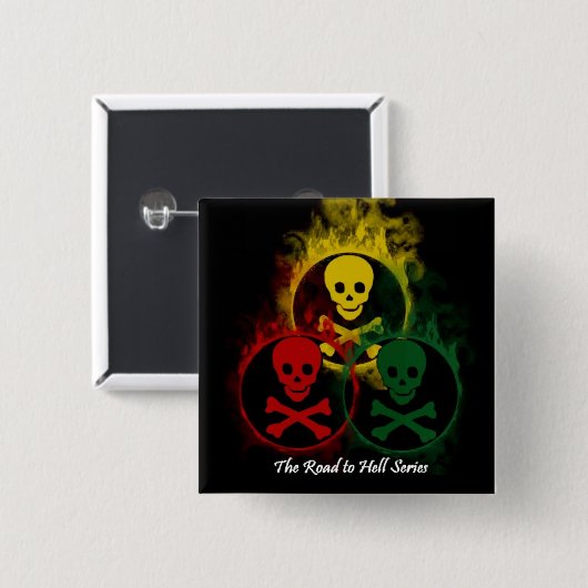 スカルボタン 缶バッジ (正面&裏面)