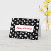 スカルボーイズのグリーティングカード カード (黄色い花)