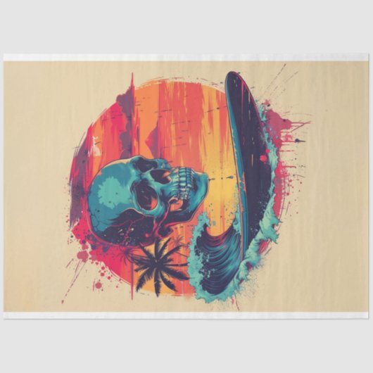 スカルボーンサーフライド#3デクページ 薄葉紙 (正面)