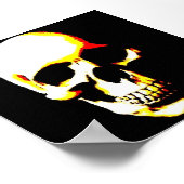 スカルポスタープリント-ファンタジーパンクロックポップ・アートのアート ポスター (角)