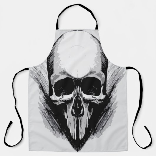 スカルポスターベクトル エプロン (正面)