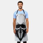 スカルポスターベクトル エプロン (着用した状態)