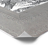 スカルポスター付きスケルトン ポスター (角)