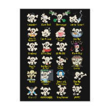 スカルポストカード