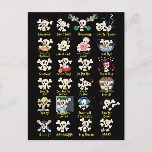 スカルポストカード ポストカード (正面)