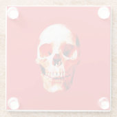 スカルポップ・アートのアートイラストレーション ガラスコースター (裏面)