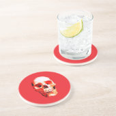 スカルポップ・アートのアートイラストレーション コースター (側面)