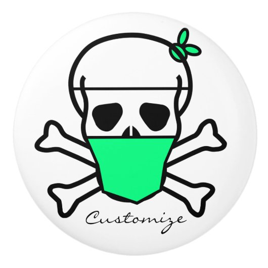 スカルマスクの着用サンダー_Cove セラミックノブ (正面)