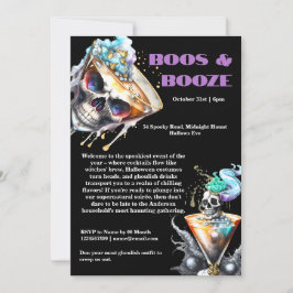 スカルマルティーニホラー幸せな時間ゴシックハロウィーン 招待状