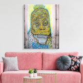 スカルメキシコグラフィティ通りアート実在ワールアート キャンバスプリント (インサイチュ (リビング))