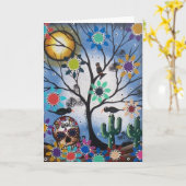 、スカルメキシコ、死んだののロリ地方Everett_日DODまでに カード (黄色い花)