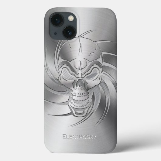 スカルメタリックルック Case-Mate iPhoneケース (裏面)