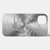 スカルメタリックルック Case-Mate iPhoneケース (裏面 (横))