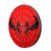 スカルメタルケージレッドダーツボード ダーツボード (正面右)