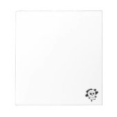 スカルメモ帳5.5インチx 6インチ（黒） ノートパッド (正面)