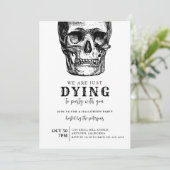 スカルモダン大人ハロウィーンの衣装パーティー 招待状 (スタンド正面)