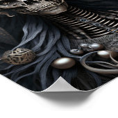 スカルモンスタースケルトンのホラーポスター ポスター (角)