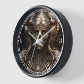スカルモンスタースケルトンホラー 壁時計 (傾斜)