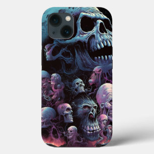 スカルモンスターズホラーアート iPhone 13ケース