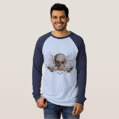 スカルモンタージュ – ブロンズ Tシャツ (正面フル)