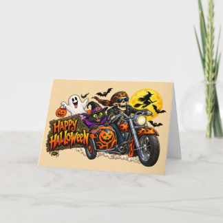 スカルライダーのハッピーハロウィン バイク カード