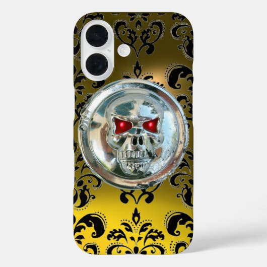 スカルライダースダマスジェムイエロトパーズ Case-Mate iPhoneケース (裏面)