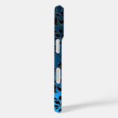 スカルライダースブラックアクアブルーダマスクジェムサファイア Case-Mate iPhoneケース (裏面 / 右)