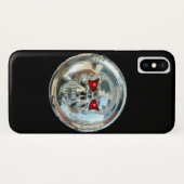 スカルライダースモノグラムブラック Case-Mate iPhoneケース (裏面(横))
