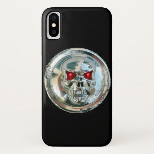スカルライダースモノグラムブラック iPhone X ケース