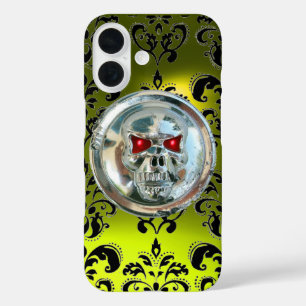 スカルライダーズダマスクジェムストントパズイエロー iPhone 16ケース