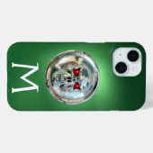 スカルライダーズモノグラムグリーン Case-Mate iPhoneケース (裏面 (横))