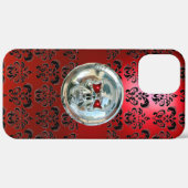 スカルライダーズレッドブラックダマスク Case-Mate iPhoneケース (裏面 / 右)